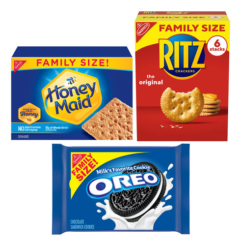 Paquete Variado De Galletas Oreo, Ritz &amp; Honey Maid, Ta.