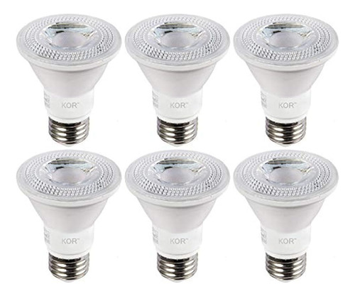 (paquete De 6) Kor Led Par20 Bombillas, 8w (reemplaza 50w 50