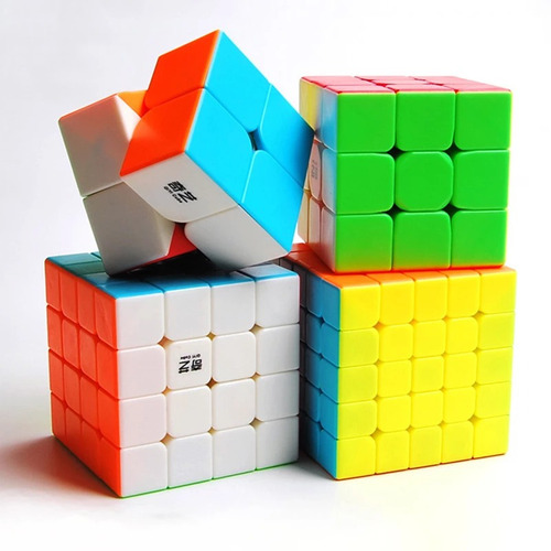 Pack De 4 Cubos Rubik Qiyi Stickerless. Envío Gratis.