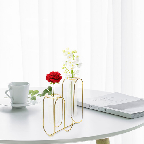 Jarrones De Vidrio Para Flores, Mesa De Comedor Con Floretes
