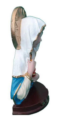 Imagem 4 de 4 de Sagrado Coração De Maria Imagem Com Base Em Resina De 12 Cm