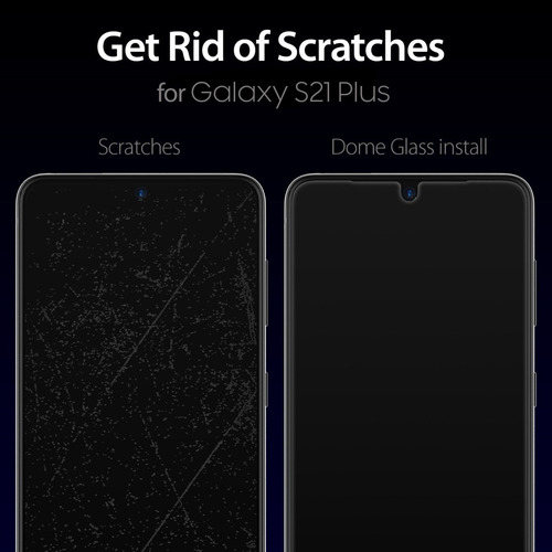 Imagen 5 de 10 de Vidrio Templado Samsung S21 Plus Whitestone Dome Glass X2