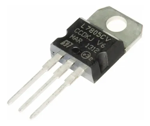 Regulador De Voltaje L7805CV - 5V Fijos, 1.5A, Entrada 7-35V - TO-220 - Pack De 5 Unidades