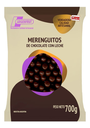 Merenguitos Chocolate Leche 700 Grs  Argenfrut - Ciudad Coti