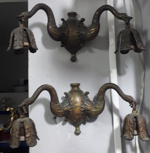  Candelabros De Pared En Bronce Leer Descripcion