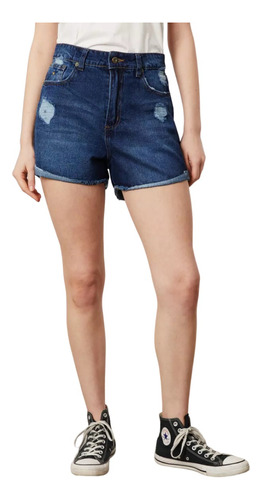 Short Jean Mujer John L Cook Kinser Blue Denim