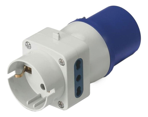 Imagen 2 de 3 de Adaptador De Enchufe Industrial A Domiciliario 16a Shuko