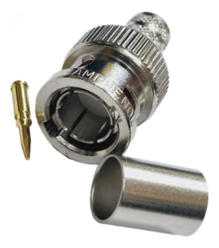 Conector Bnc Amphenol Rg-6 31-71000-rfx Belden 1694a Plateado