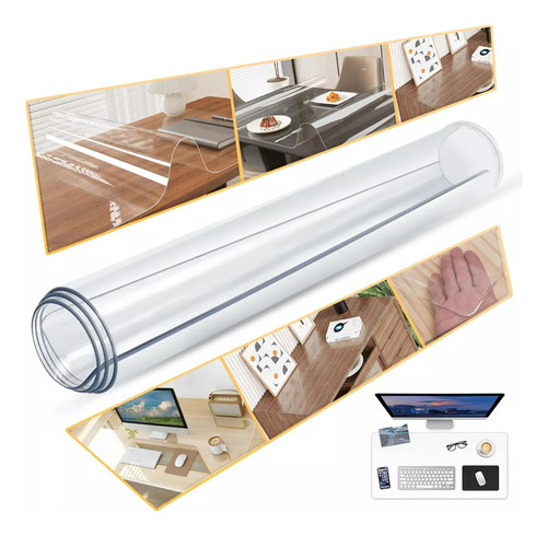 Mouse Pad Gamer Transparente Pvc Antideslizante Impermeable