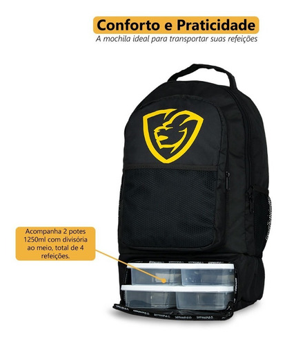 Imagem 4 de 10 de Mochila Térmica Fitness Master Everbags Marmita Notebook