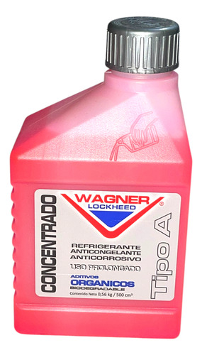 Líquido Refrigerante Anticongelante Orgánico Wagner 500ml Rojo