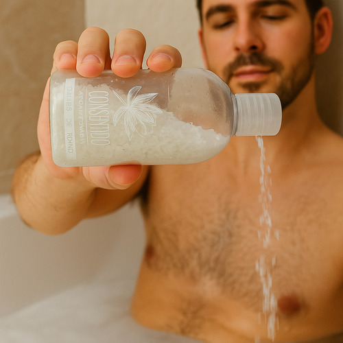 Kit Spa Hombre Día Del Padre Jazmín Sal Espuma Gel Jabón 75b