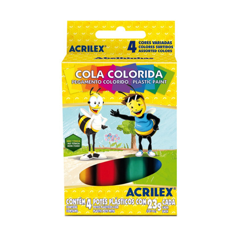 Goma Vinílica Acrilex 4 Colores - Mosca