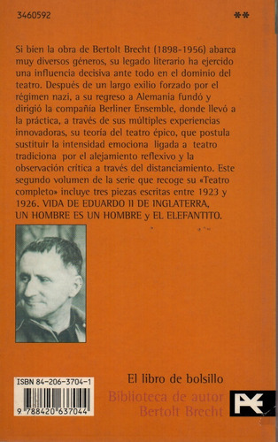 Vida De Eduardo Ii De Inglaterra - Brecht - Alianza Editori
