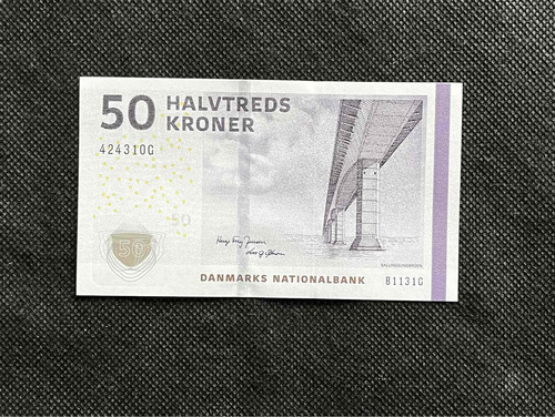 Imagen 2 de 4 de Dinamarca - 50 Kroner - Año 2013 - P #65 - Puente