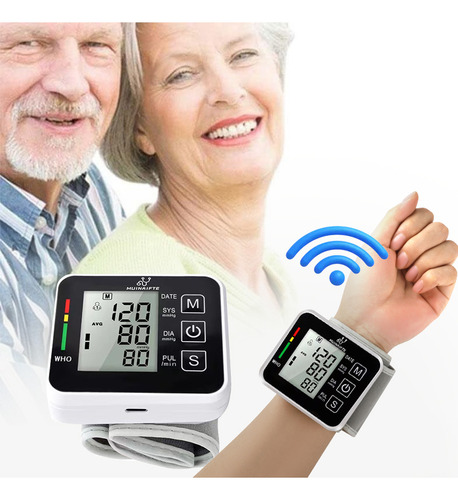 Aparato Medidor Digital De Presión Arterial Por Pulso Contac Color Negrocon Voz Incluye Estuche