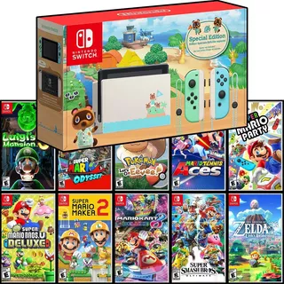 Nintendo Switch 2.0 Edición Animal Crossing + Juego A Elegir