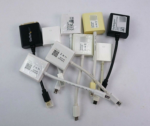 Assorted Mini Display Port To Dvi Adapters (lot Of 9) Vvc