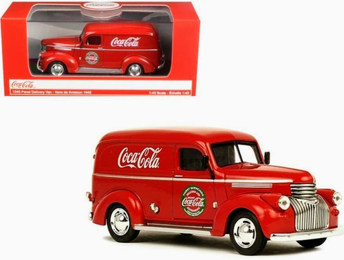 Miniatura Coca-cola  Panel Delivery Van 1945 Escala 1:43 Cor Vermelho