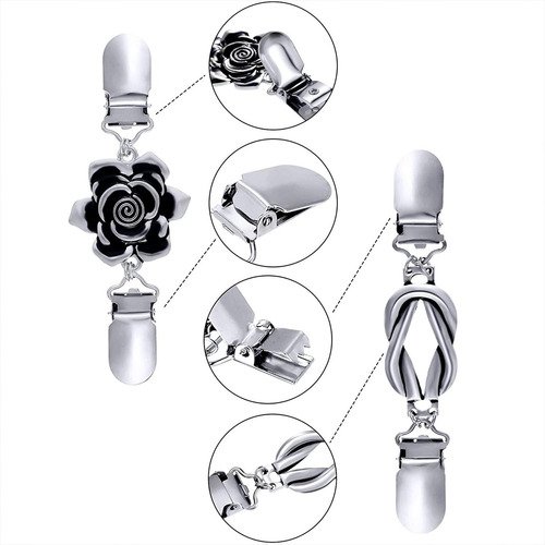 4x Suéter Pinzas Para Chal Cárdigan Broche Accesorio