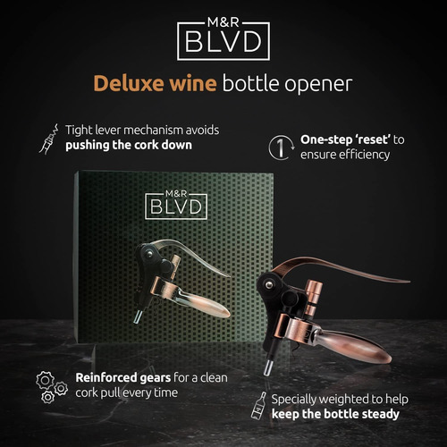 Mr Blvd - Abridor De Botellas De Vino De Lujo Para Sacacorch
