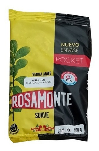 Yerba Mate Suave Pocket Rosamonte 100gr