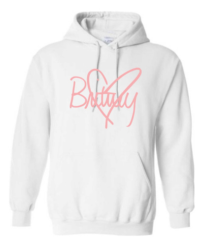 Sudadera  Britney Autografo Corazon Con Gorro  