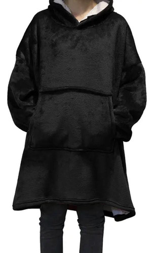 Bata Con Capucha Salida De Baño Para Mujer Y Hombre Poleron Con Bolsillos Sudadera De Polar Sherpa Calienta Rapido Forro Polar