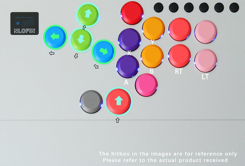 Nlofin Arcade Stick Sin Palanca Controlador Sin Palanca De Y