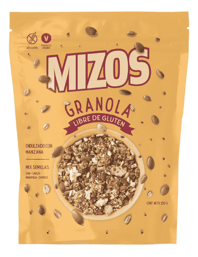 Mizos Granola Mix Semillas Sin Gluten Sin Gluten 250 G