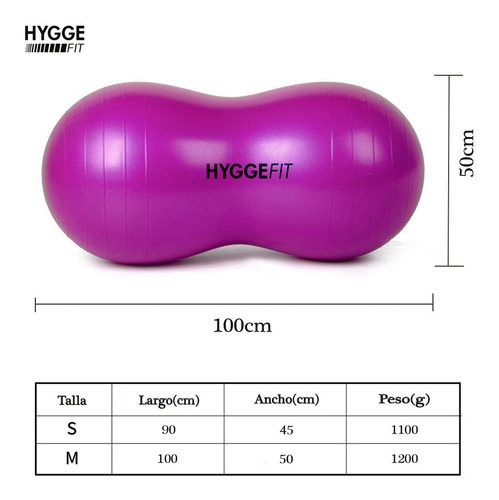 Imagen 2 de 10 de Pelota Maní Ovalada Esferodinamia Yoga 100 X 50cm + Inflador