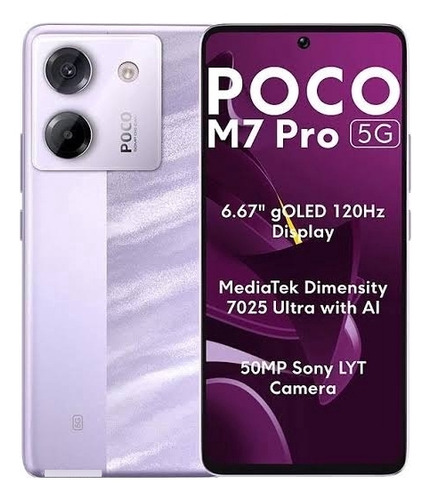 Xiaomi Poco M7 Pro 5g 256/12ram 2025 Xiaomi Poco M2012k11ag Lilás