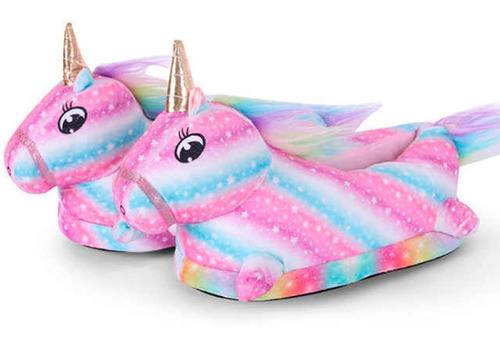 Pantuflas Unicornio Super Calentitas Talles Adulto Y Niños 