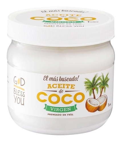 Aceite De Coco Virgen God Bless You - 1 Litro