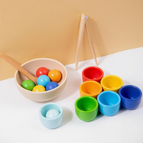 Bolas De Arcoíris En Tazas, Juguetes, 7 Colores