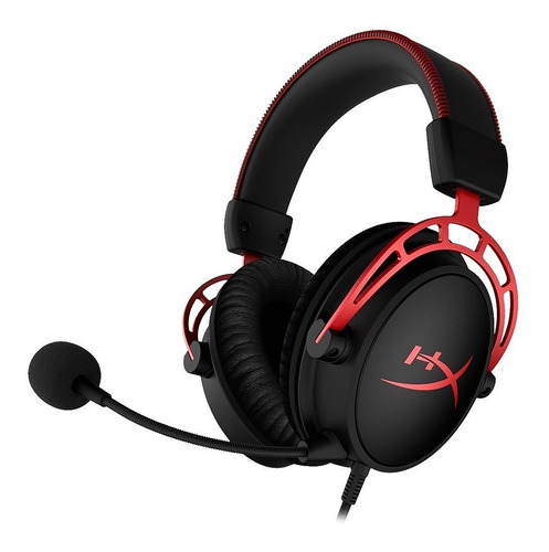 Headset over-ear gamer HyperX Cloud Alpha HX-HSCA black e red