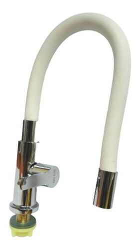Llave Grifería Para Fregadero Sencilla Acero/blanca M/p