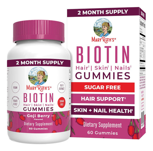 Mary Ruth's Gomitas De Biotina Con Baya De Goji 60gomits Sabor Bayas De Goji