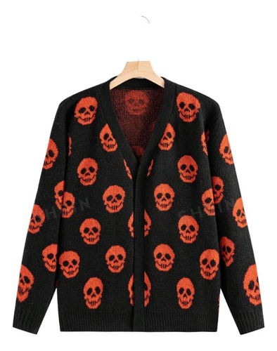 Sueter Cardigan Halloween Dark Tallas Extra Envio Incluido