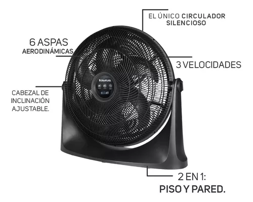 Ventilador Mesa Y Pared Taurus Oasis 10 Pul. Gran Flujo Cantidad de aspas 6  Color de