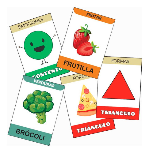 Kit Imprimible Tarjetas Didácticas 4 En 1 Aprender Docente