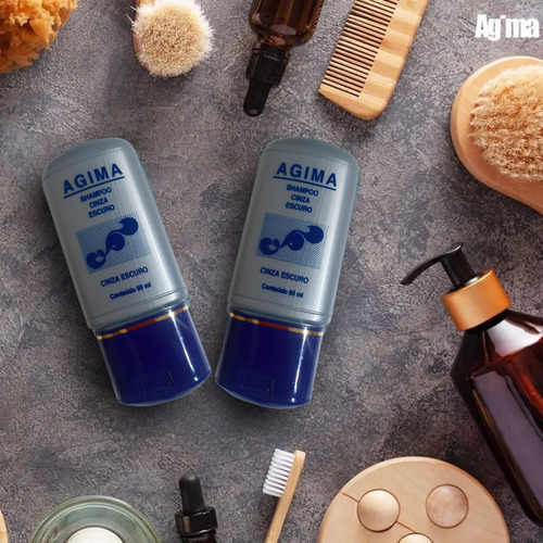 Shampoo Cinza Escuro 80ml Para Cabelo Grisalho 12uni Atacado