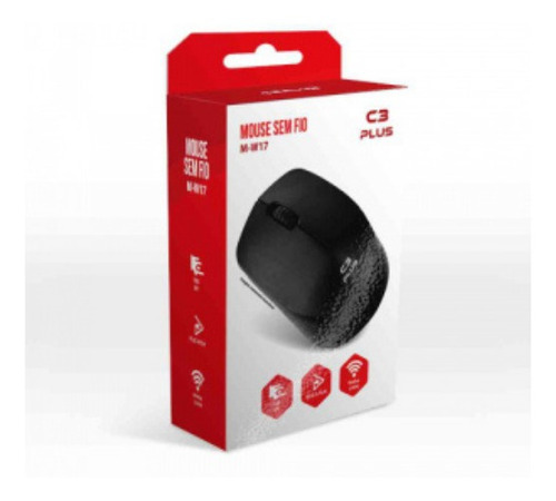 Imagem 3 de 3 de Mouse Sem Fio C3plus M-w17bk 1000dpi Preto