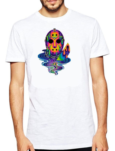 Remera  Jason Multicolor / Peli Retro/ Terror