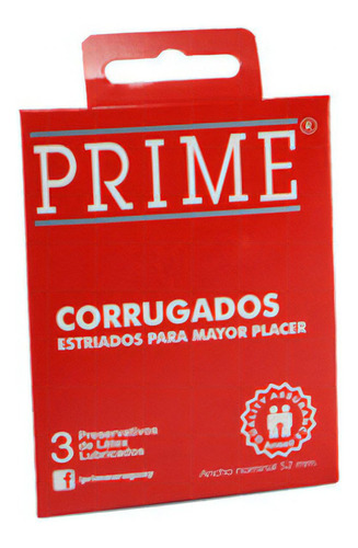 Preservativo Prime Caja X3 Tipo de preservativo Corrugado