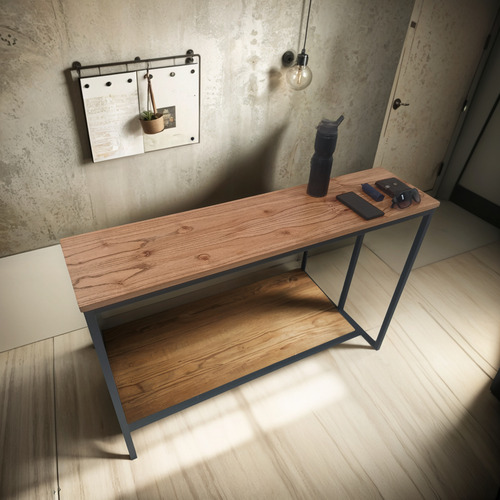 Mesa Arrime. Dressiore. Mesa Recibidor. Hierro Y Madera. Paraiso