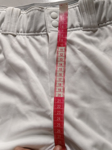 Pantalón D Béisbol Addidaas Grande Blanco Vivos Rojo Y Negro (Usado)