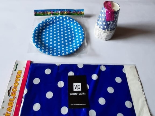 Imagen 2 de 8 de Set Para Fiestas:mantel, Platos,vasos,pendon