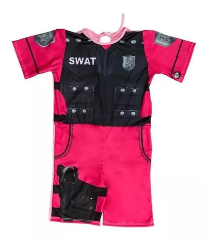 Conjunto Fantasia Infantil Policial em Poliéster + Brinde