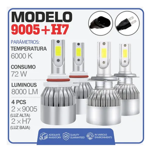 Am Kit Faros Delanteros Led Luz Alta Y Luz Baja Para Suzuki